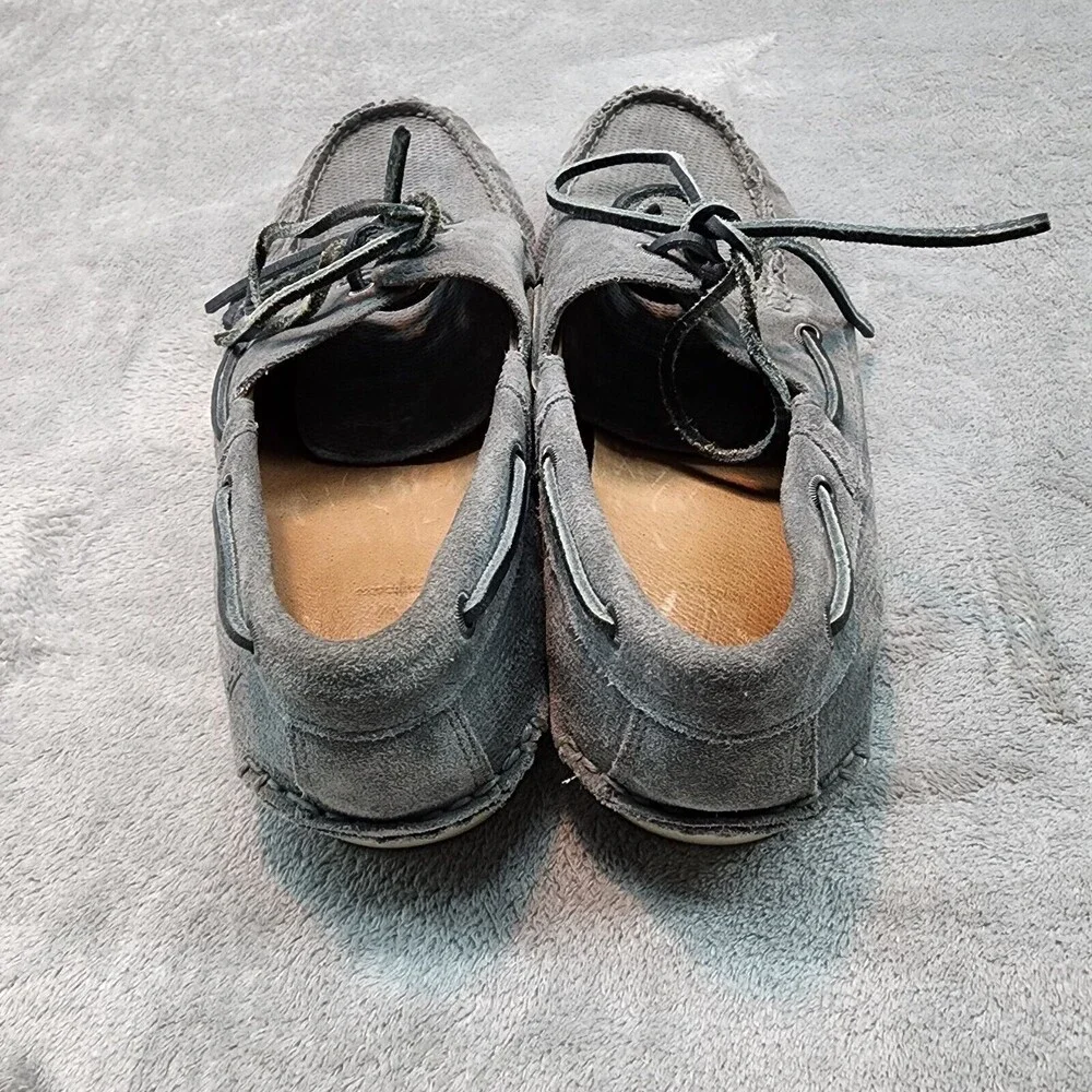 Frye Briggs Boat Shoes Men's Size 11.5 Gray Suede